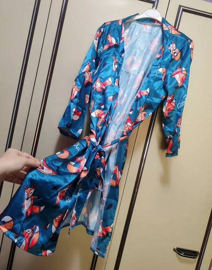 Kimono / bade mantil svilenkasti xs/s