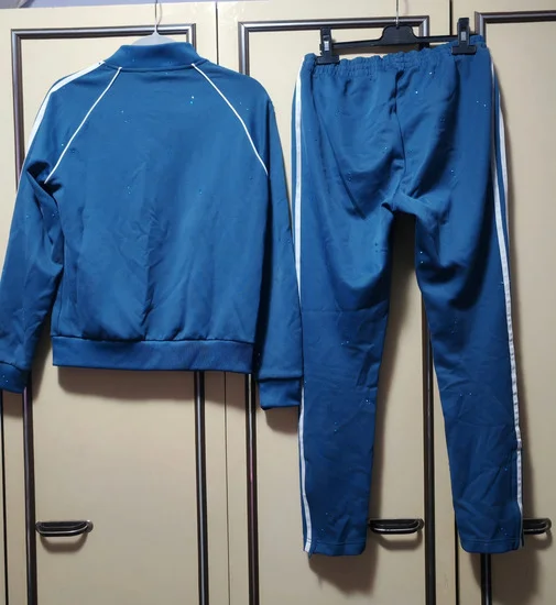 Adidas zeleno-plavi komplet s/m sa cirkonima