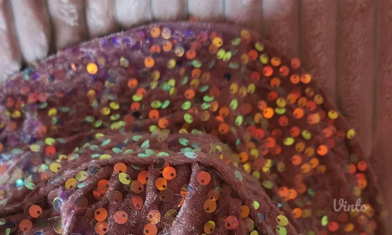 Novo, plisana Bucket kapa sa šljokicama roze