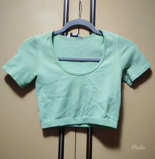 Novo, stradivarius seamless mint crop top