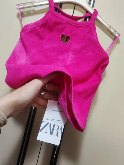 Zara tie dye top sa srcem, odg za s/M/11-12 god