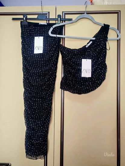 Zara cipkasti komplet sa cirkonima s - m, snizeno