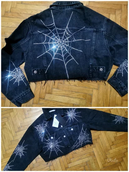 Zara jakna sa cirkonima oversize moze od XS do M/L