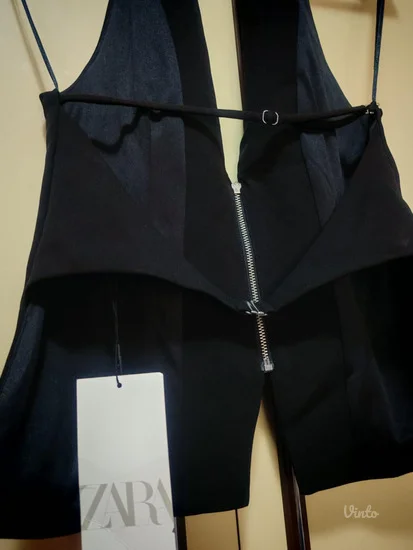 Zara crni sako prsluk s (m, xs, podesava se)