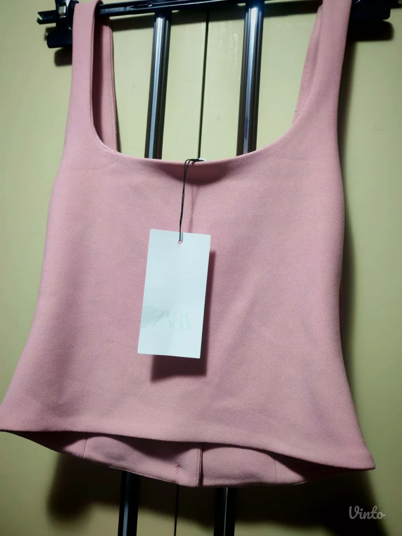Zara top prsluk roza