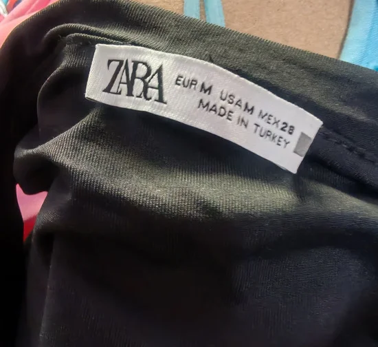 Zara crna drapirana nova haljina s/m