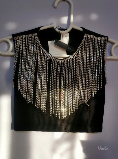 Novo Zara top sa ogrlicom dvobroj XS-S