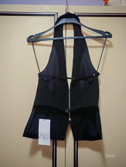 Zara crni sako prsluk s (m, xs, podesava se)