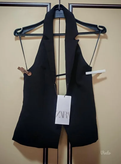 Zara crni sako prsluk s (m, xs, podesava se)