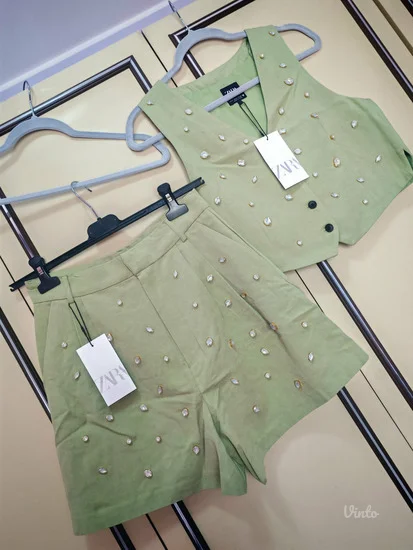 Zara viskozni komplet sa kristalima s - m