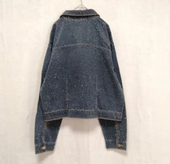 Zara denim jakna sa kamencicima M, etiketa