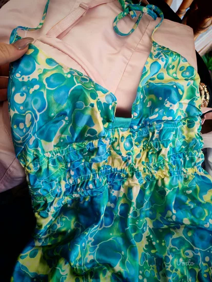 Handmade satenska skims tunika - haljina xs