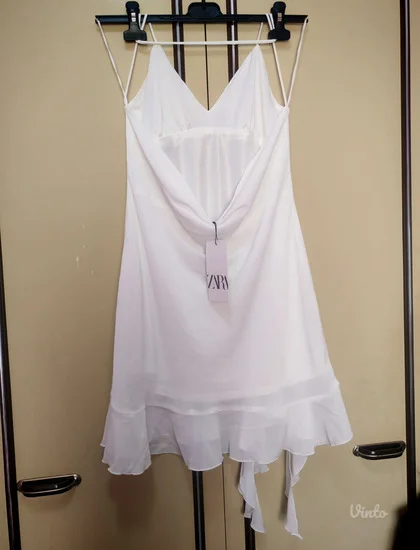 Zara ruffle leprsava asimetricna haljina M