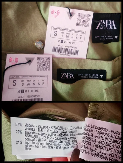 Zara viskozni komplet sa kristalima s - m
