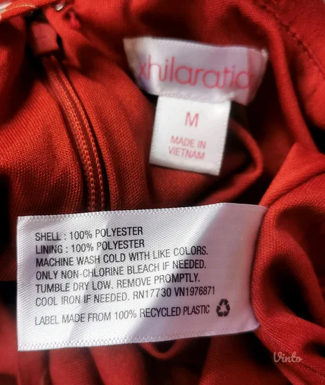 Cvetna haljina cigla boje S-M