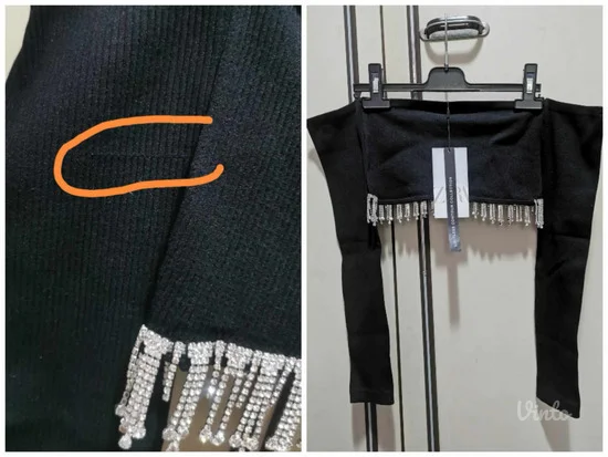 Zara limited crop top sa nakitom XS-S