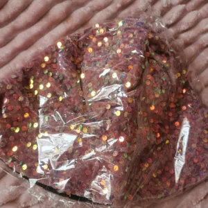 Novo, plisana Bucket kapa sa šljokicama roze