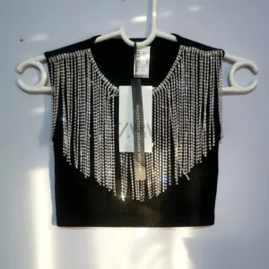 Novo Zara top sa ogrlicom dvobroj XS-S