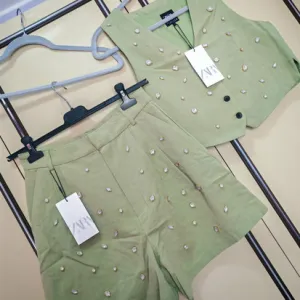 Zara viskozni komplet sa kristalima s - m