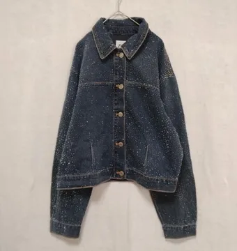 Zara denim jakna sa kamencicima M, etiketa