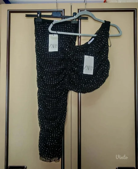 Zara cipkasti komplet sa cirkonima s - m, snizeno