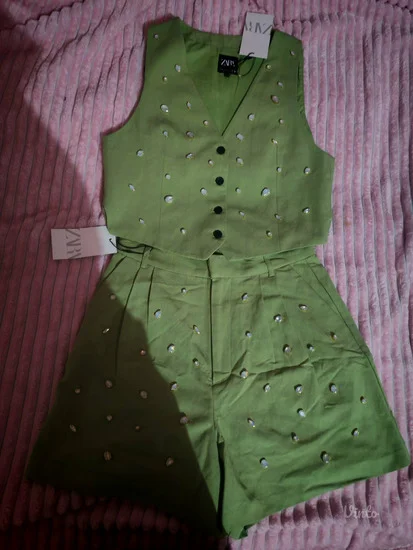 Zara viskozni komplet sa kristalima s - m