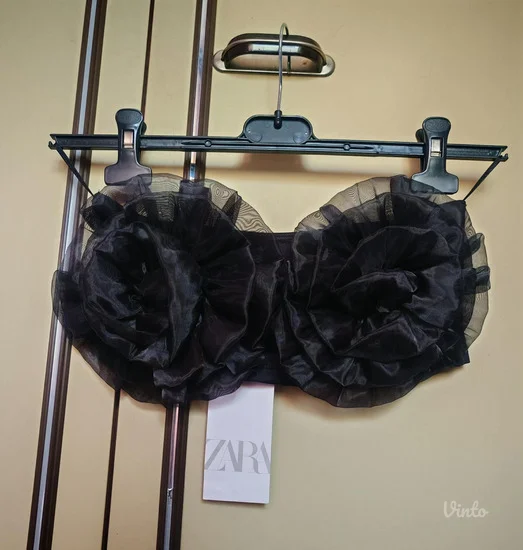 Zara top od organze odg za s - m