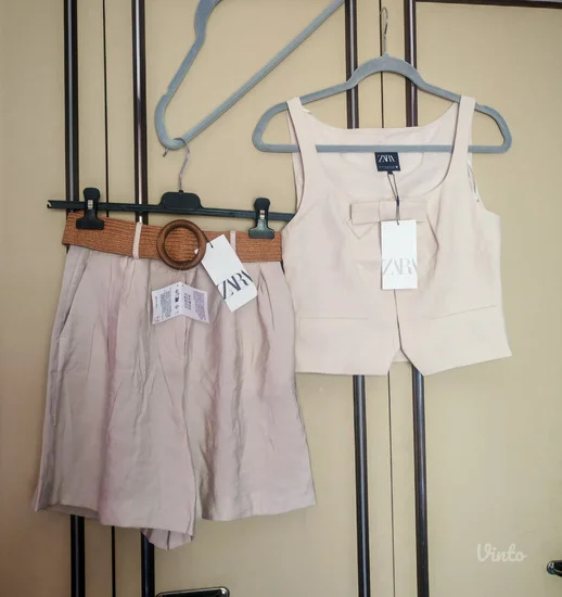 Zara ekru komplet xs