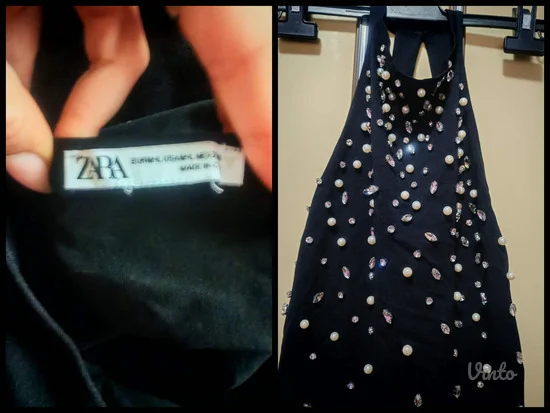 Zara haljina biseri i kristali, odg za s - m - l