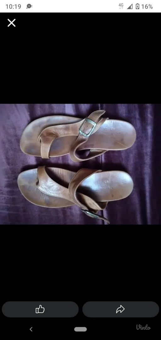 Kožne sandale-japanke