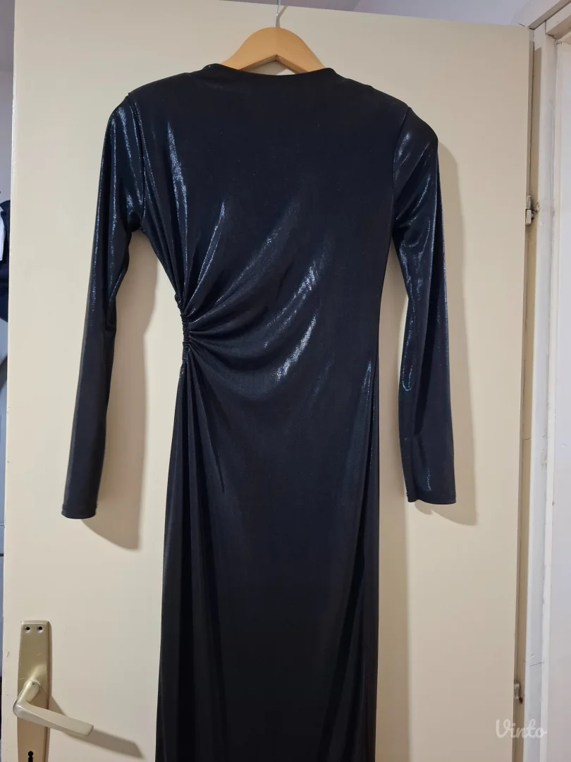 Crna duga sjajna haljina