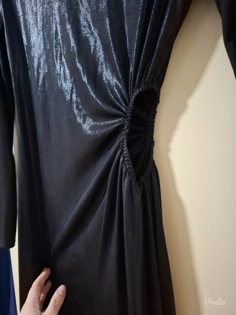 Crna duga sjajna haljina