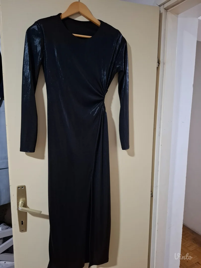 Crna duga sjajna haljina