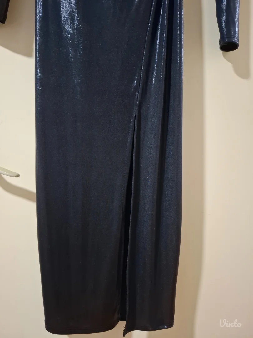 Crna duga sjajna haljina