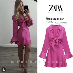 Zara pink haljina M