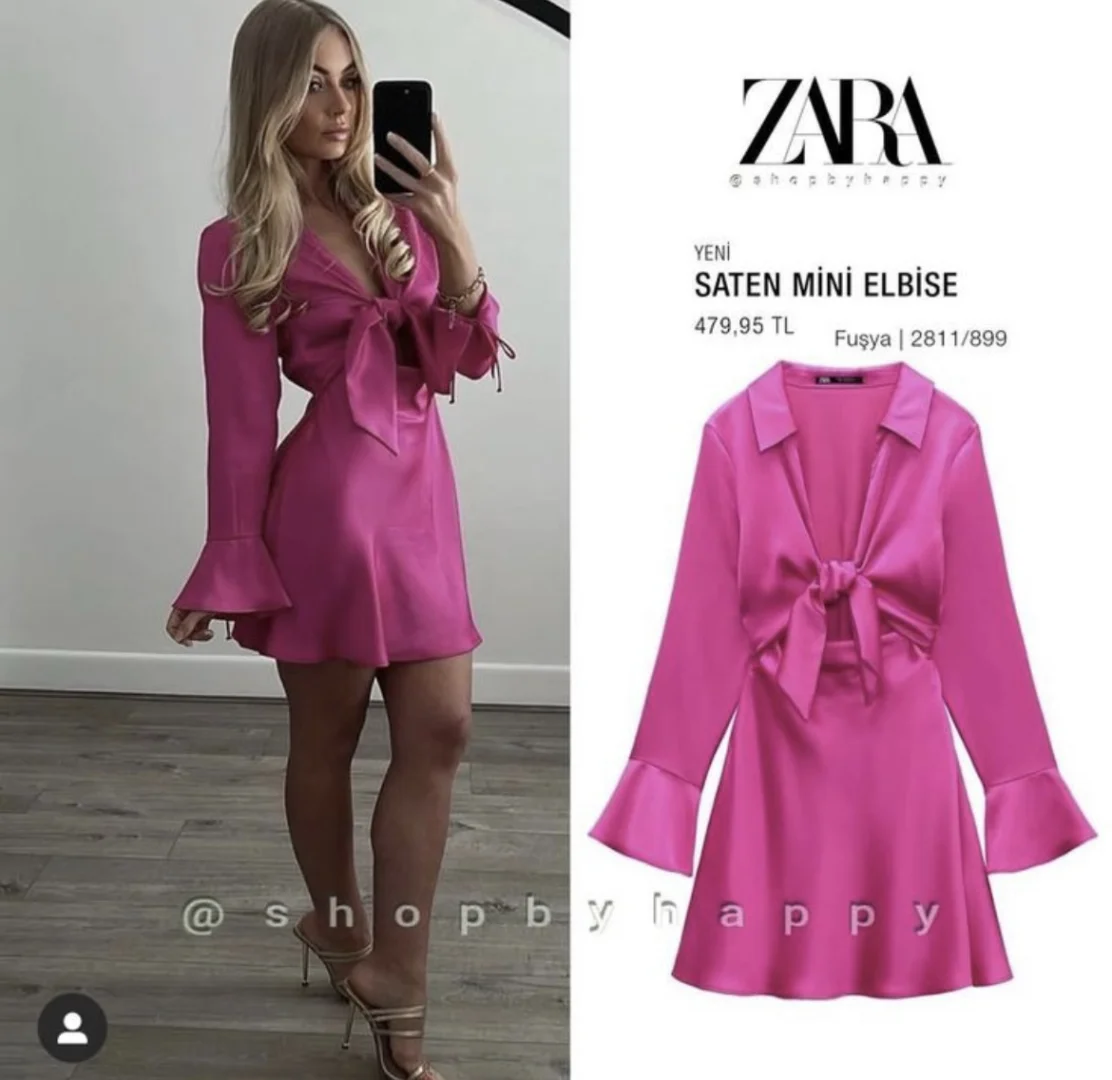 Zara pink haljina M