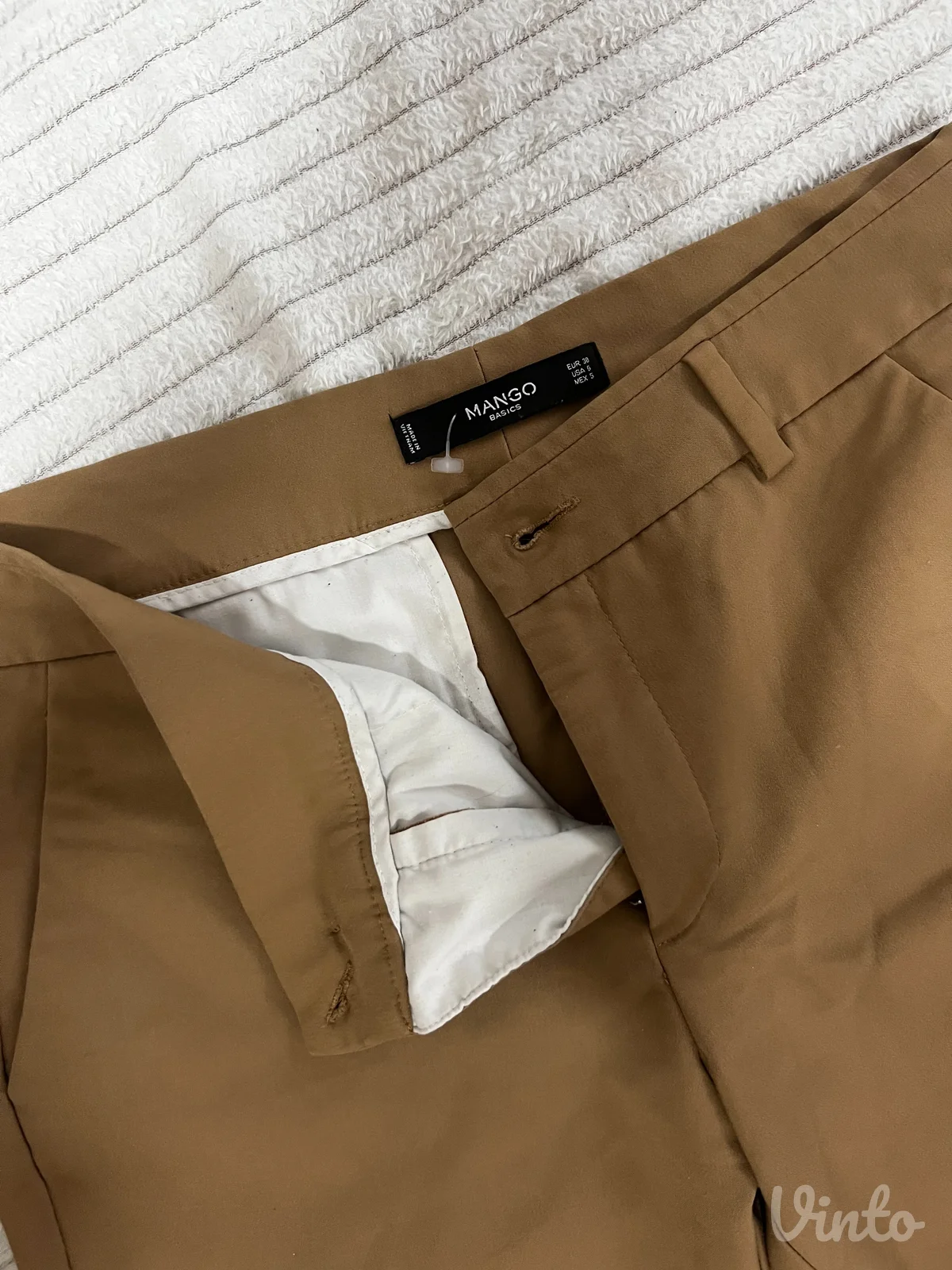 Mango braon elegantne pantalone