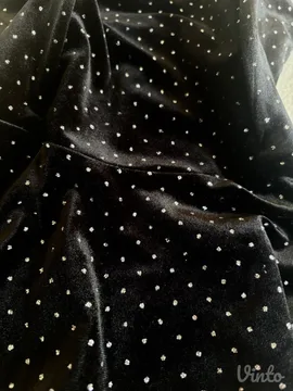 Bershka crni pliš top