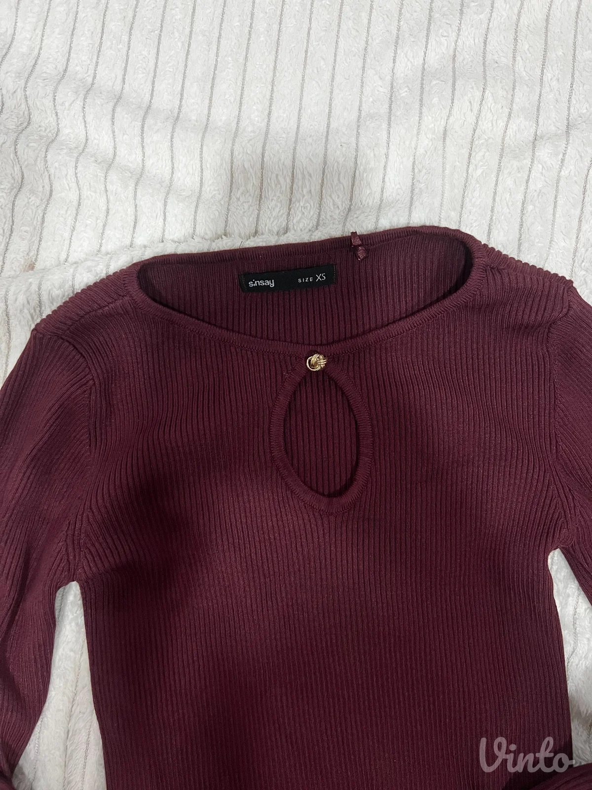 Bordo rebrasta bluza