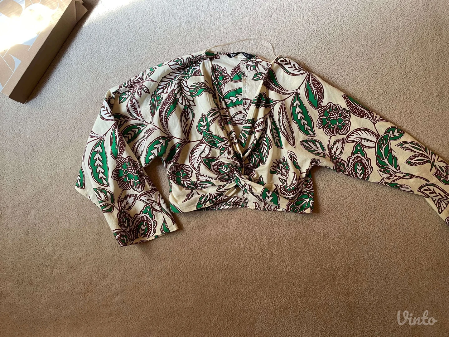 Zara crop košulja u printu