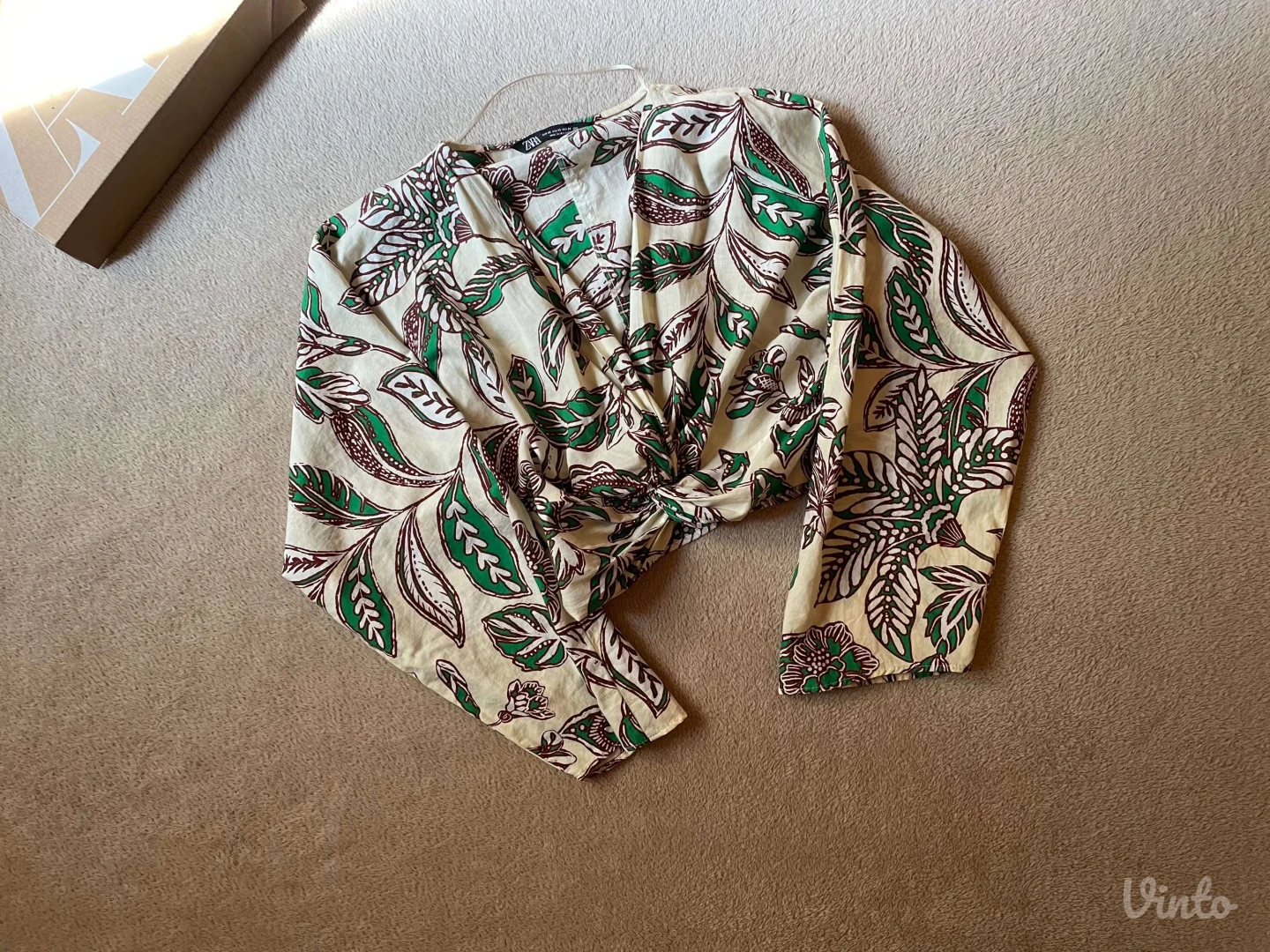 Zara crop košulja u printu