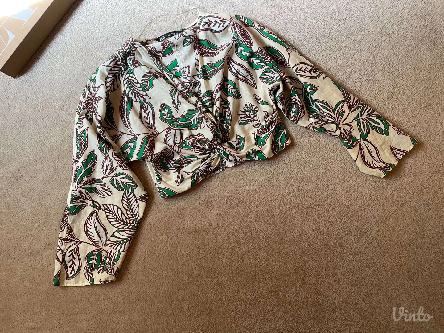 Zara crop košulja u printu