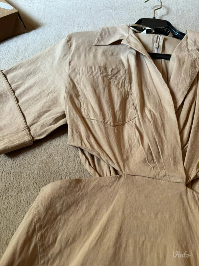 Zara lanena mini haljina