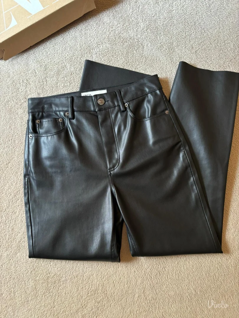 Zara kožne pantalone