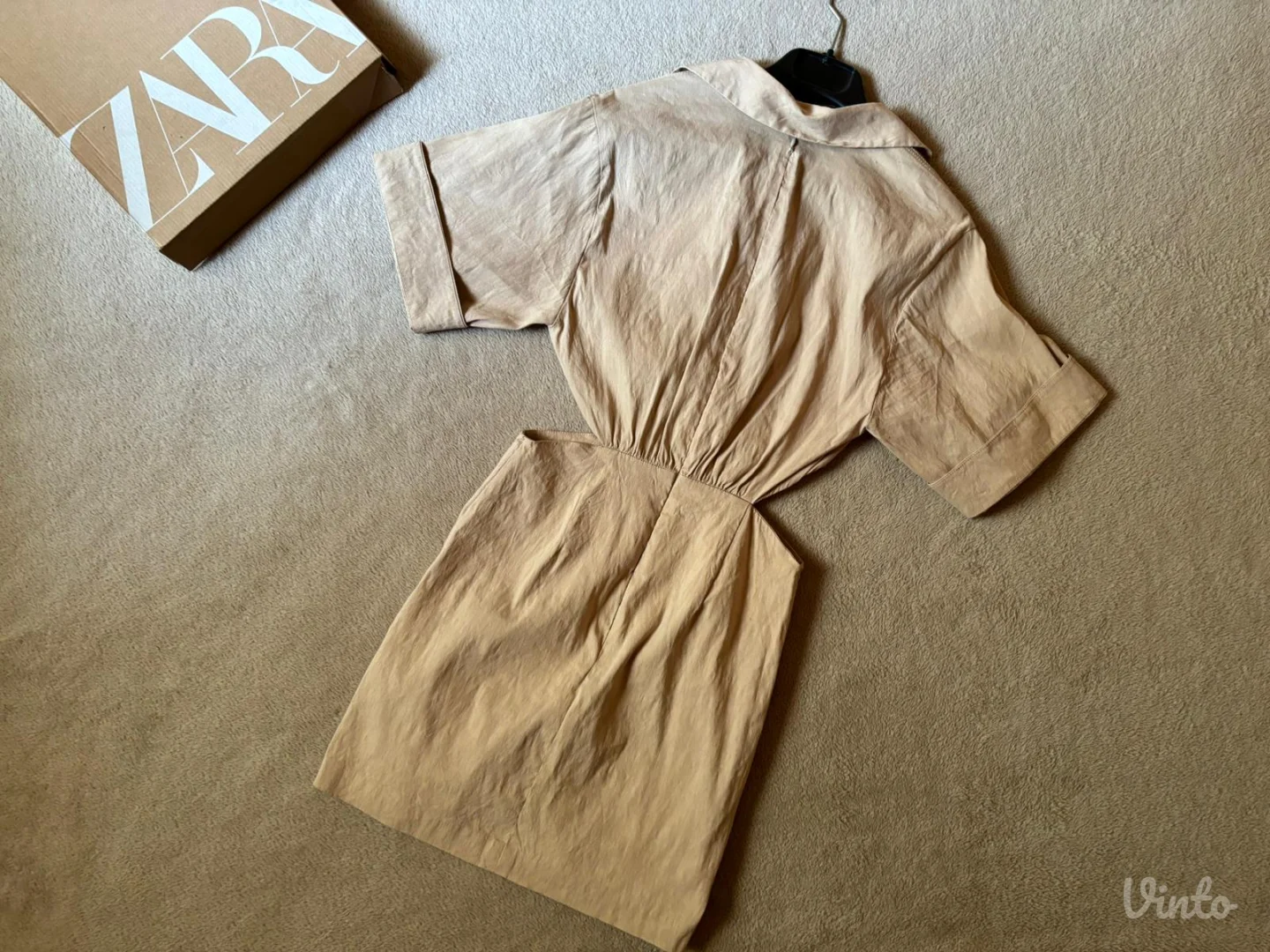 Zara lanena mini haljina