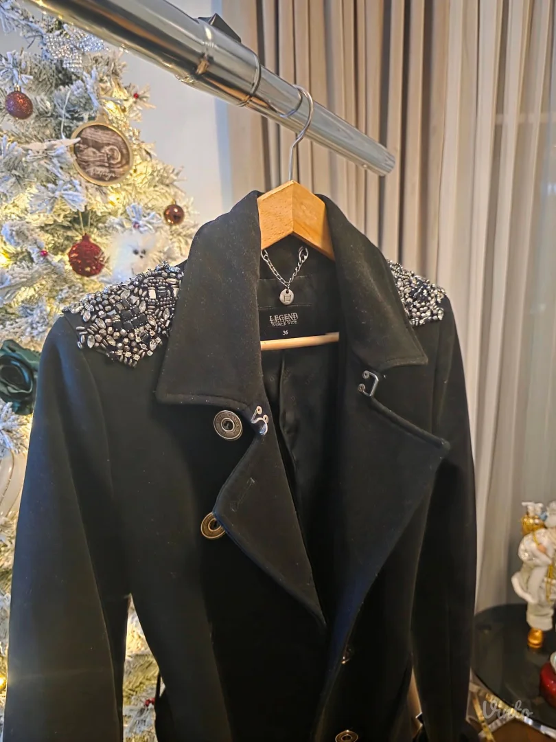 Legend crni kaput sa cirkonima