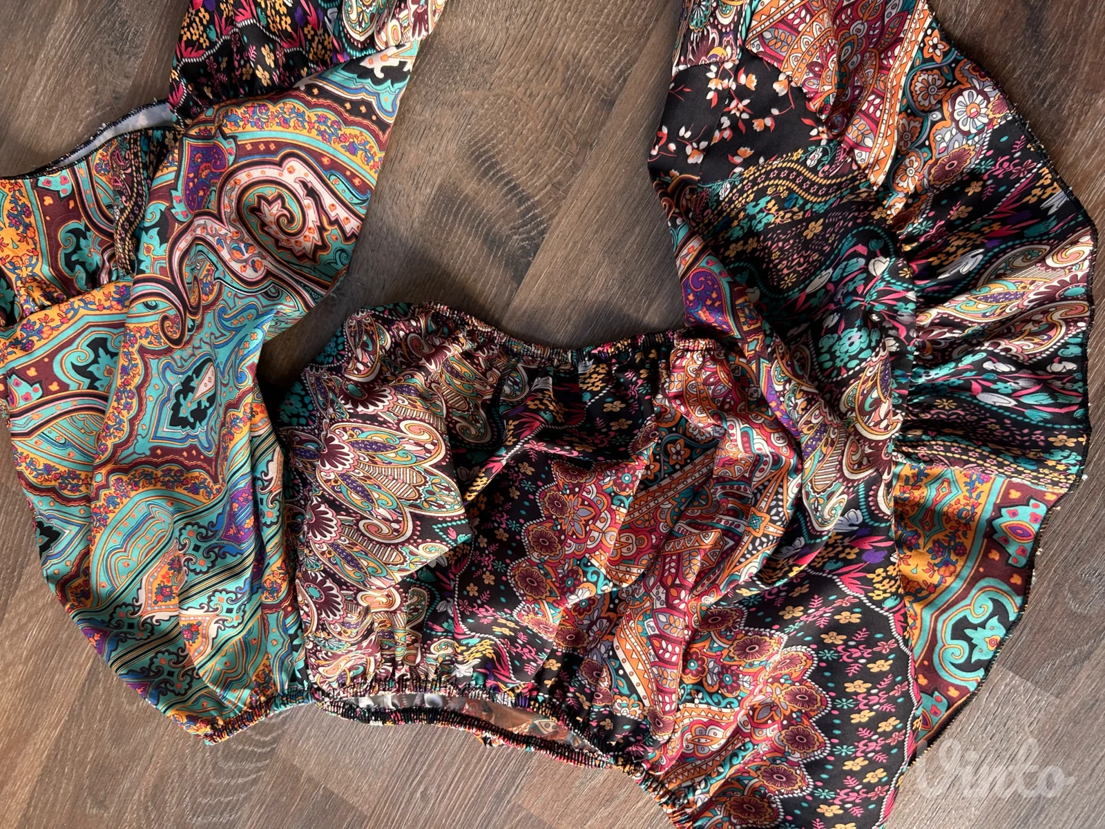 Boho komplet – top i široke pantalone
