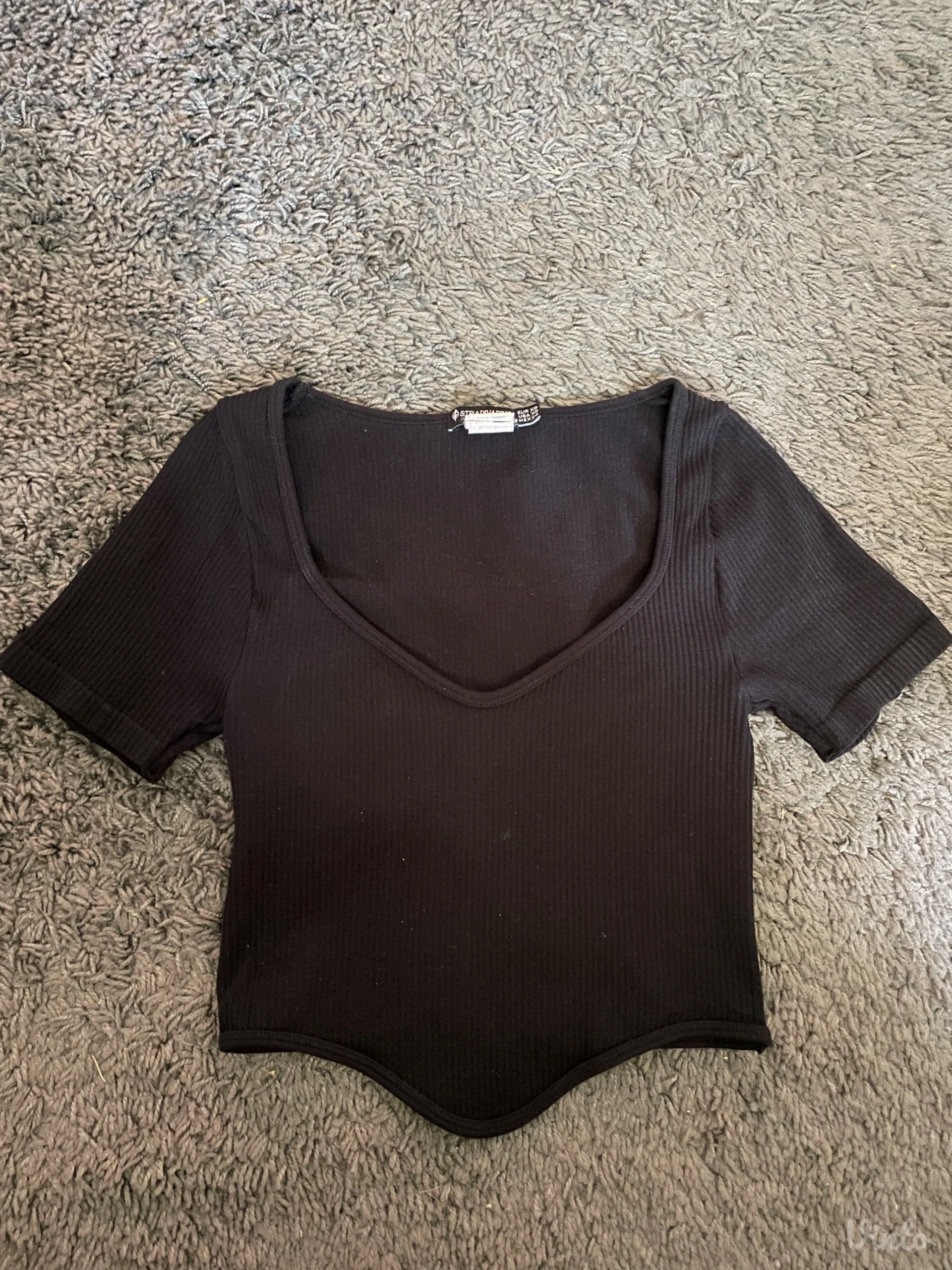 Crna Zenska majica-krop top