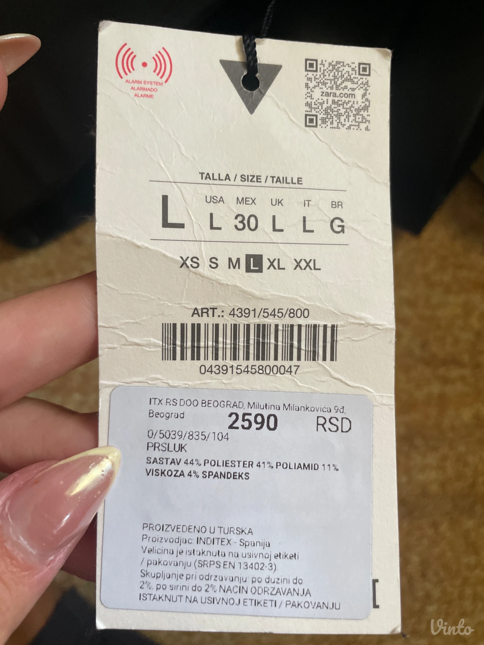 ZARA-kozne pantalone-sa etiketom