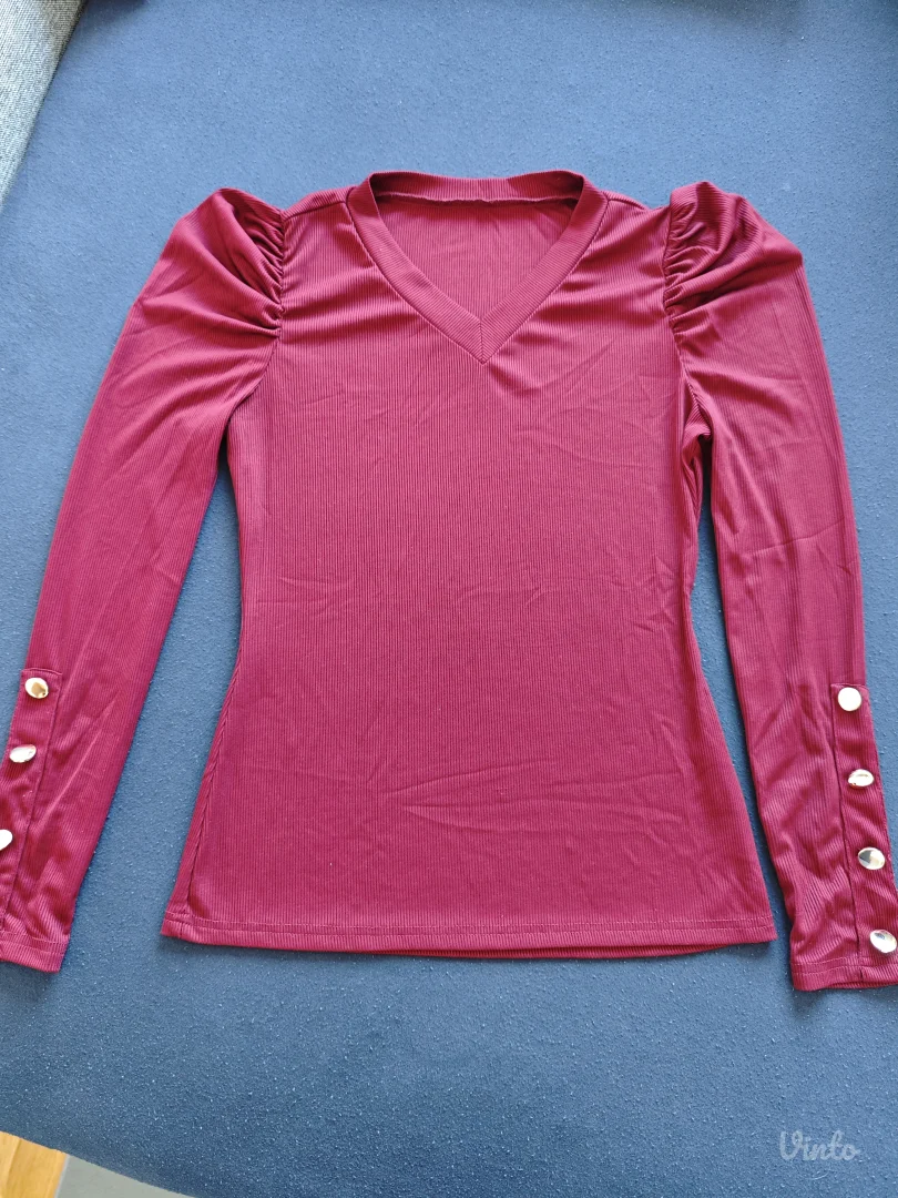 Bordo majica dugih rukava